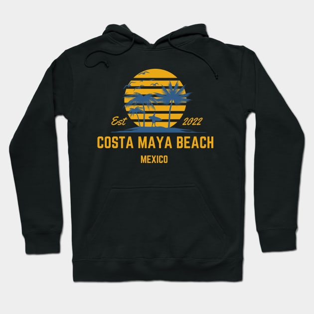 Costa Maya Beach Mexico 2022 Hoodie by bougieFire